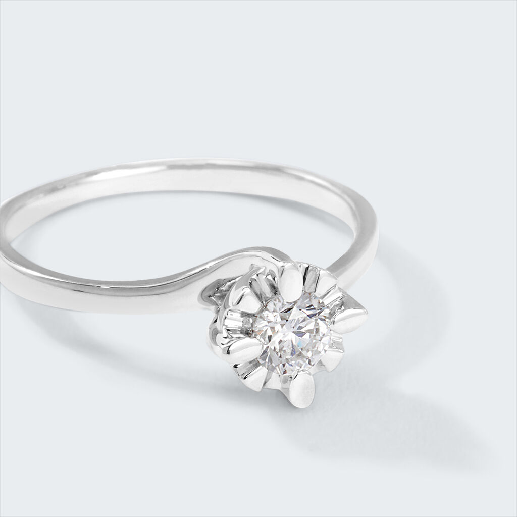 Anello Solitario Valentino Diamazing Oro Bianco Diamante - Anelli con Pietre Donna | Stroili