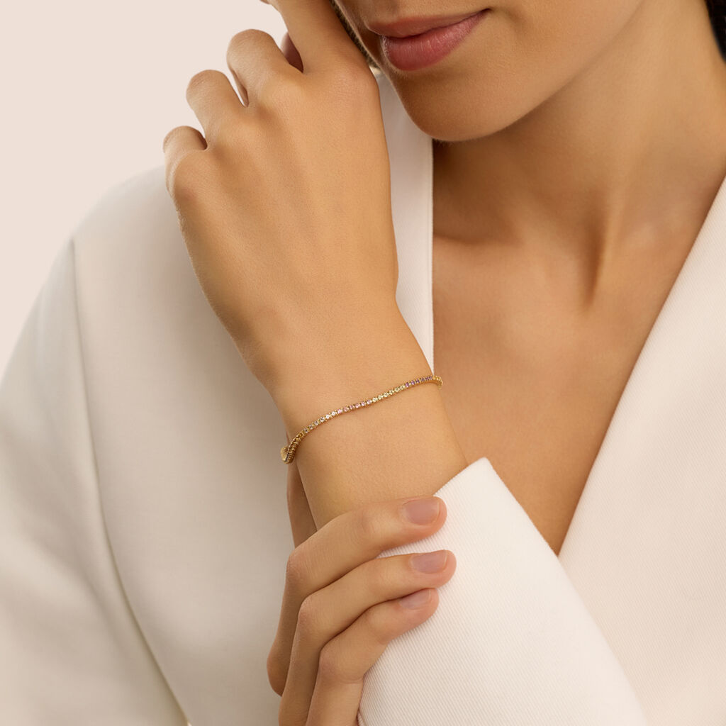 Bracciale Amélie Oro Giallo Ametista Citrino Topazio Tormalina Peridoto