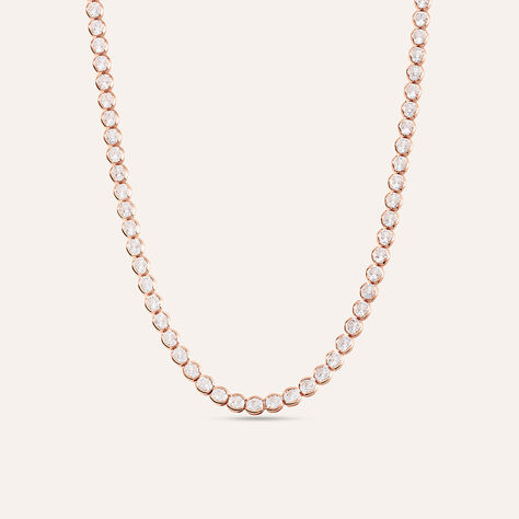 Collana Tennis Romantic Shine Metallo Rosa Cristallo - Collane Tennis Donna | Stroili
