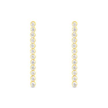 Orecchini Pendenti Tennis Claire Oro Giallo Cubic Zirconia