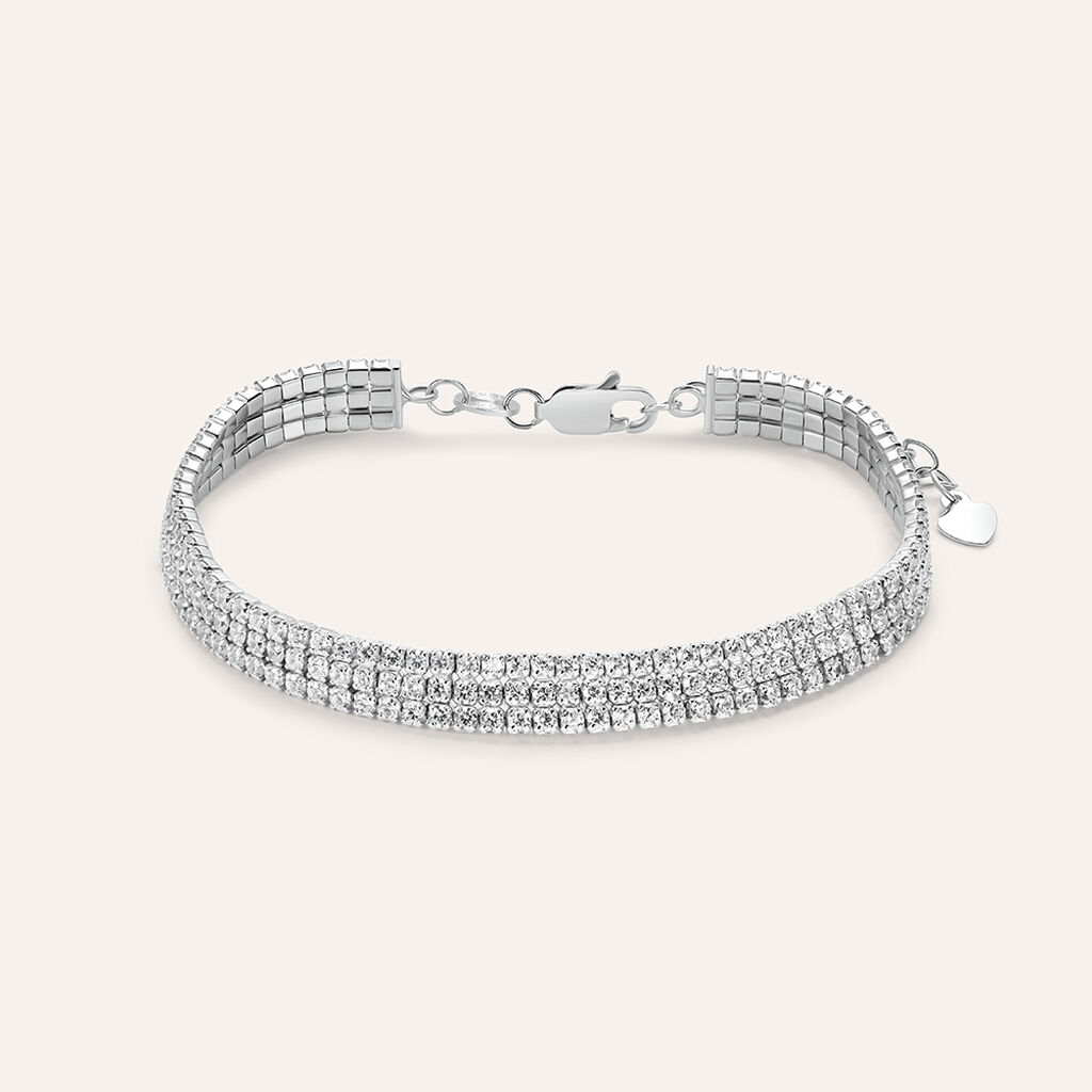 Bracciale Tennis Silver Elegance Argento Rodiato Cubic Zirconia - Bracciali Tennis Donna | Stroili