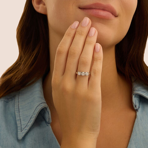 Anello Trilogy Diamotion Oro Bianco Diamante - Anelli con Pietre Donna | Stroili