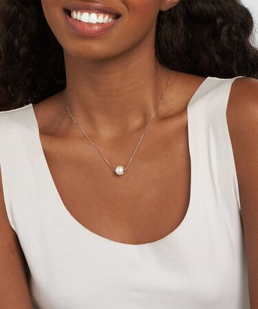Collana Silver Pearls Argento Rodiato Perla sintetica