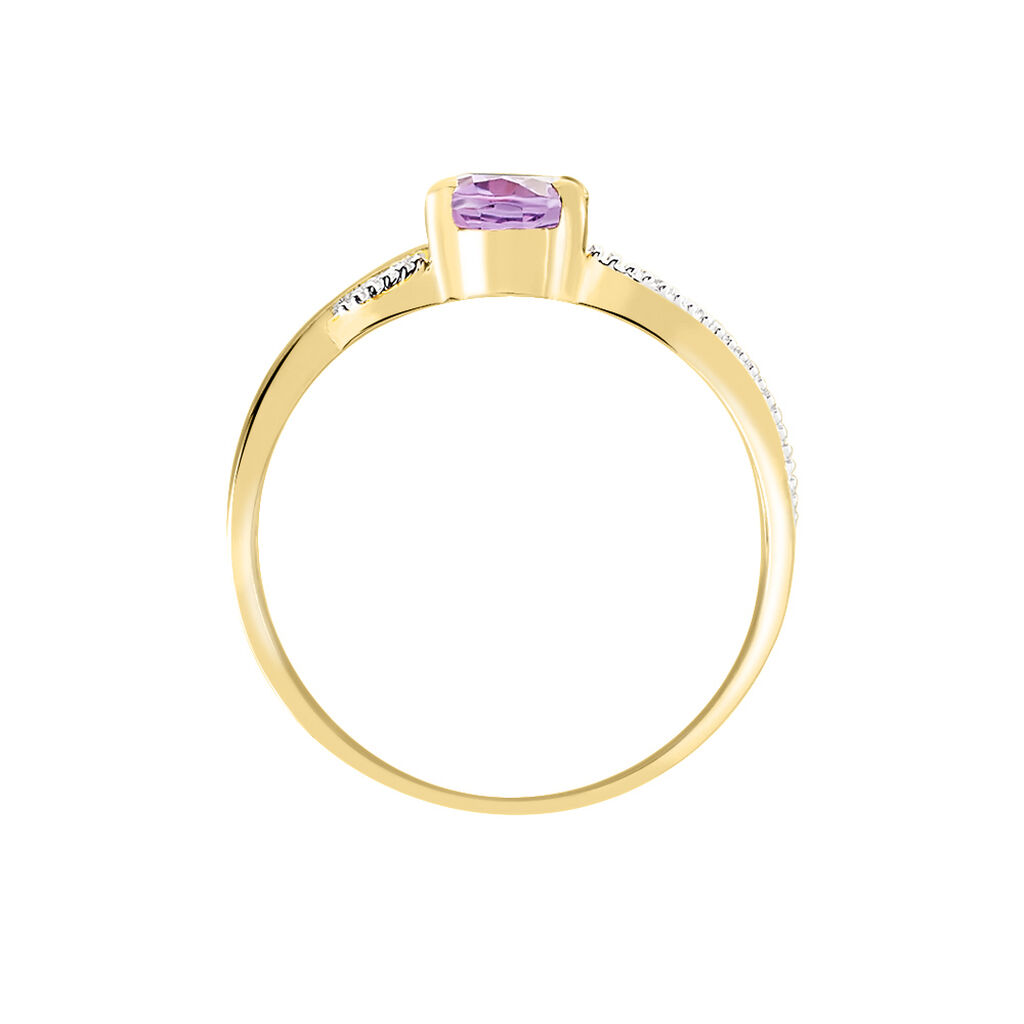 Anello Am&eacute;lie Oro Giallo Ametista