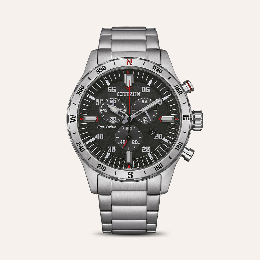 Orologio Eco Drive Citizen Ore Felici At2520-89e - Orologi Cronografo Uomo | Stroili