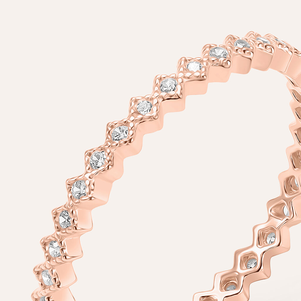 Anello Eternity Silver Elegance Argento Rosa Cubic Zirconia