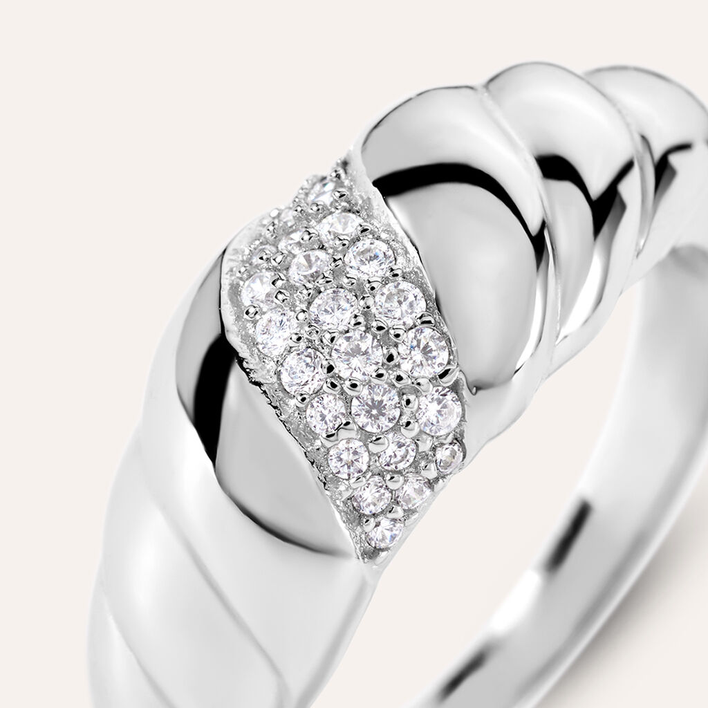 Anello Fascia Silver Shine Argento Rodiato Cubic Zirconia