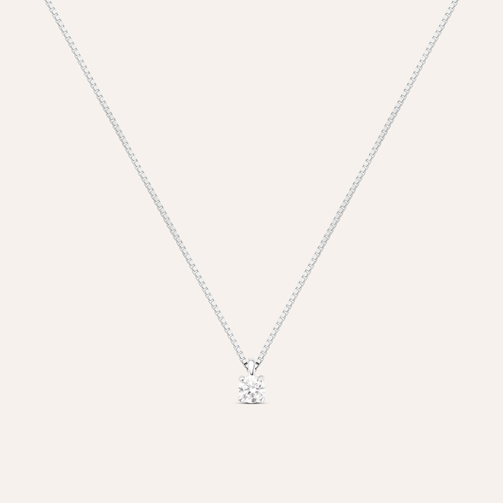 Collana Punto Luce Firmamenti Oro Bianco Diamante