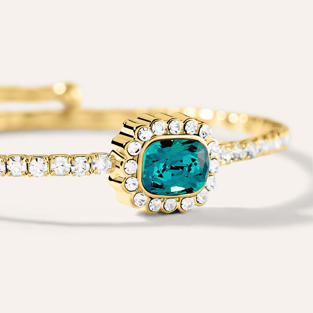 Bangle Romantic Shine Metallo Dorato Cristallo - Bracciali Rigidi Donna | Stroili