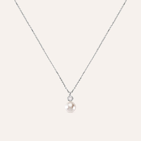 Collana Silver Pearls Argento Rodiato Perla sintentica Cubic Zirconia - Collane Donna | Stroili