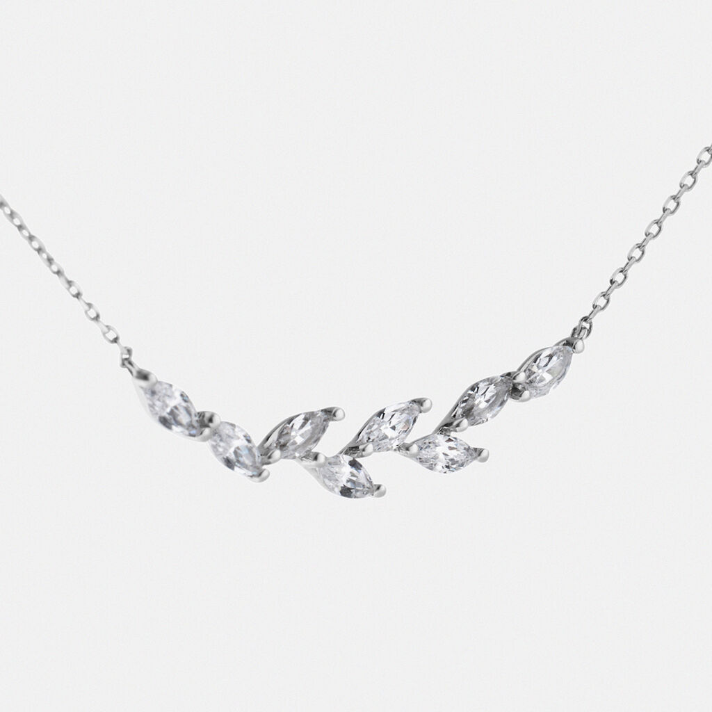 Collana Claire Oro Bianco Cubic Zirconia - Collane Donna | Stroili