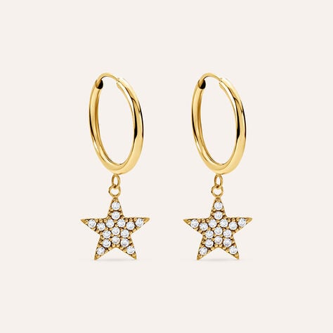 Orecchini A Cerchio Toujours Oro Giallo Cubic Zirconia - Orecchini a Cerchio Donna | Stroili