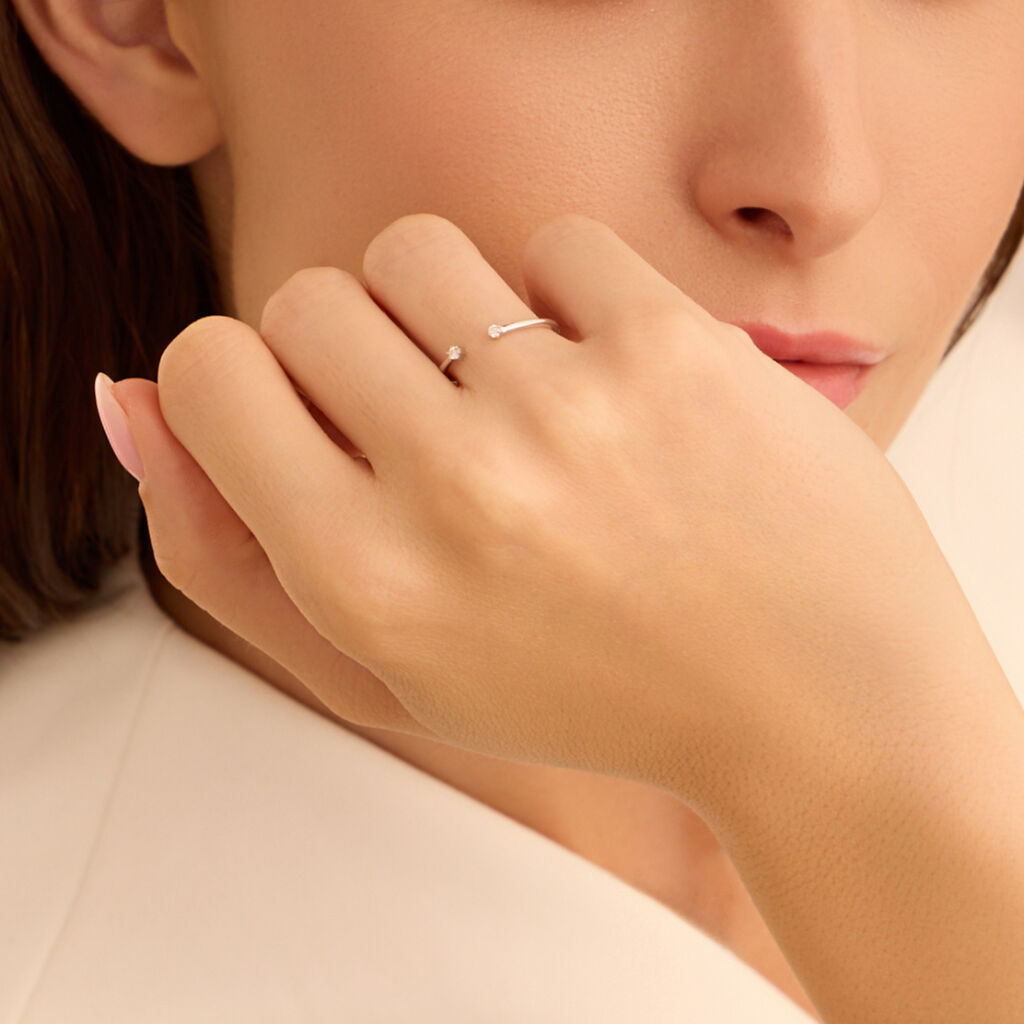 Anello Bilogy Sophia Oro Bianco Diamante