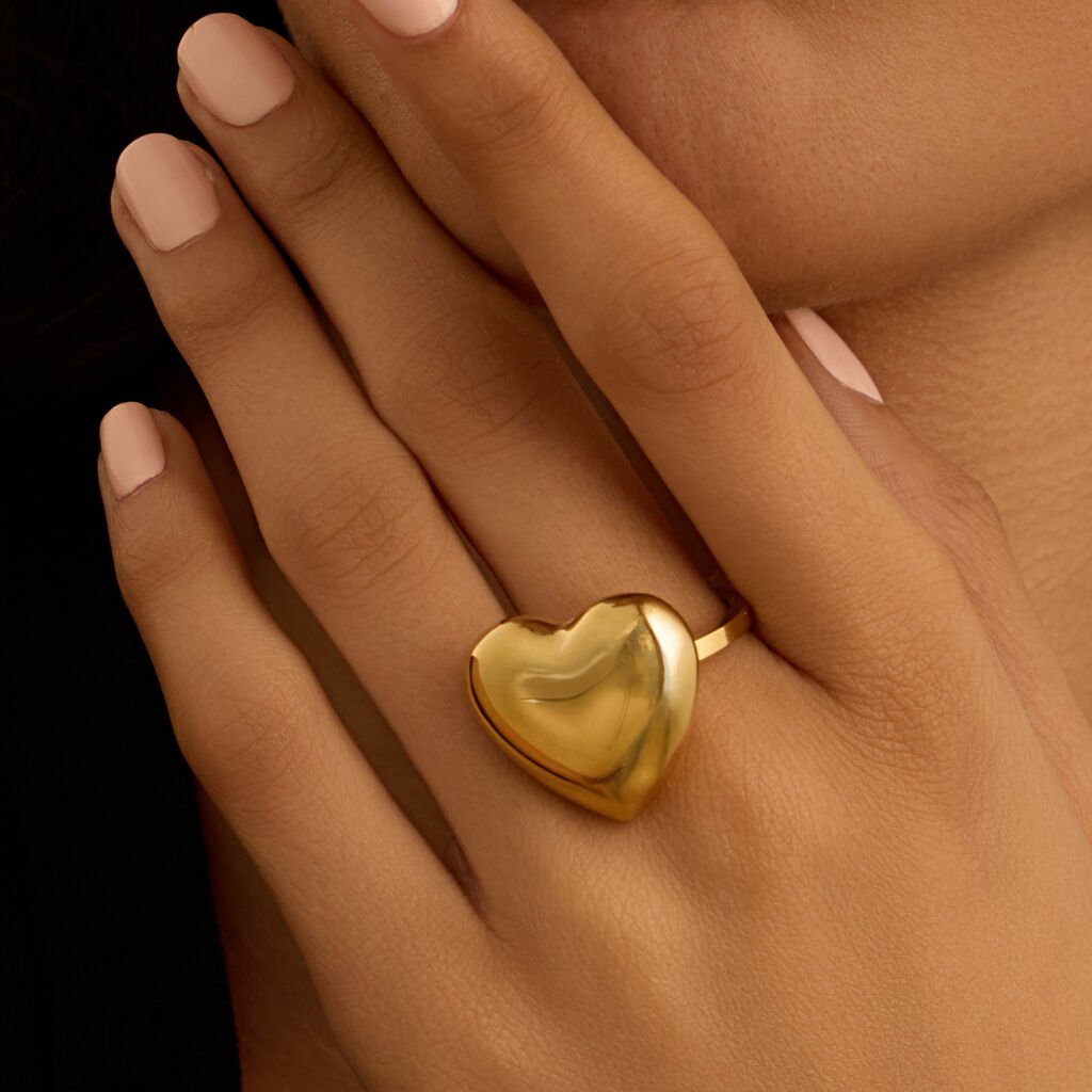 Anello Fantasia Radiance Acciaio Dorato