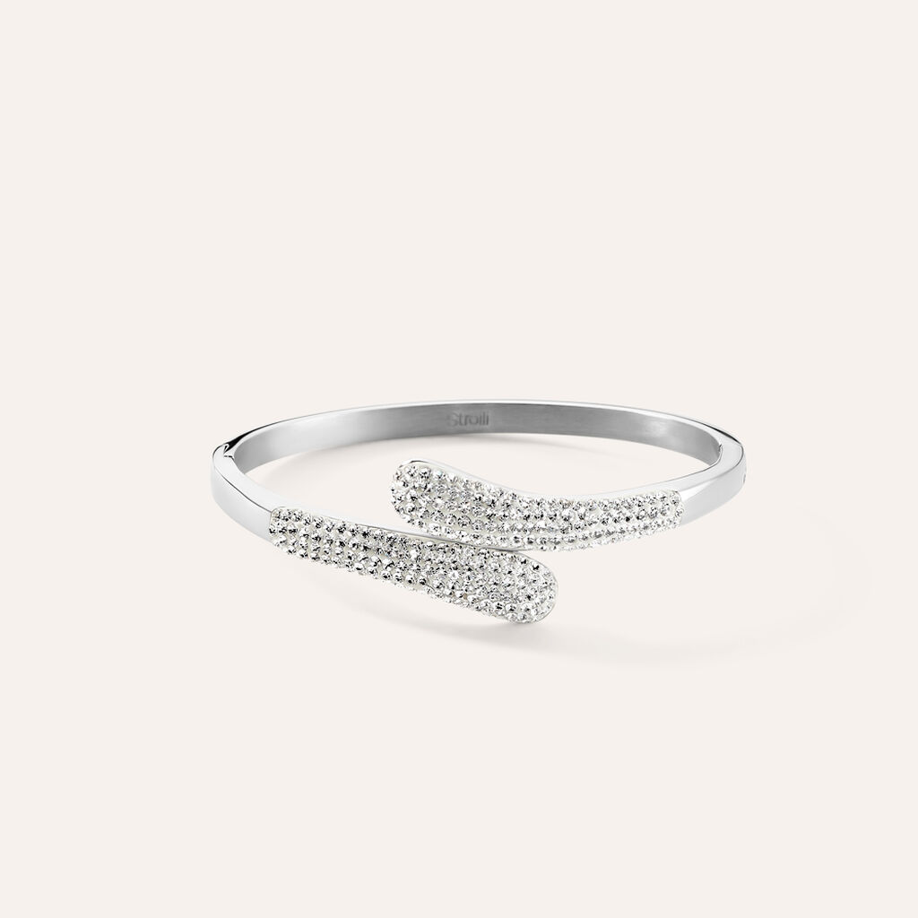 Bangle Lady Phantasya Acciaio Cristallo - Bracciali Rigidi Donna | Stroili