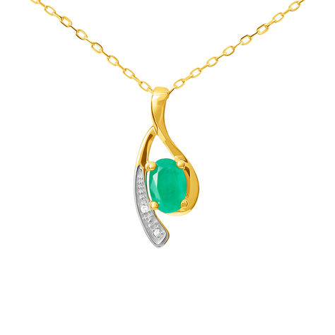 Collana Charlotte Oro Bicolore Smeraldo Diamante - Collane Donna | Stroili