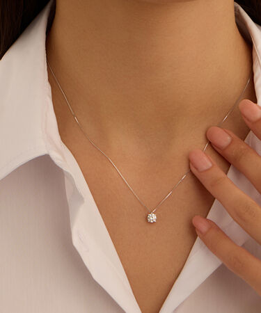 Collana Punto Luce Claire Oro Bianco Cubic Zirconia