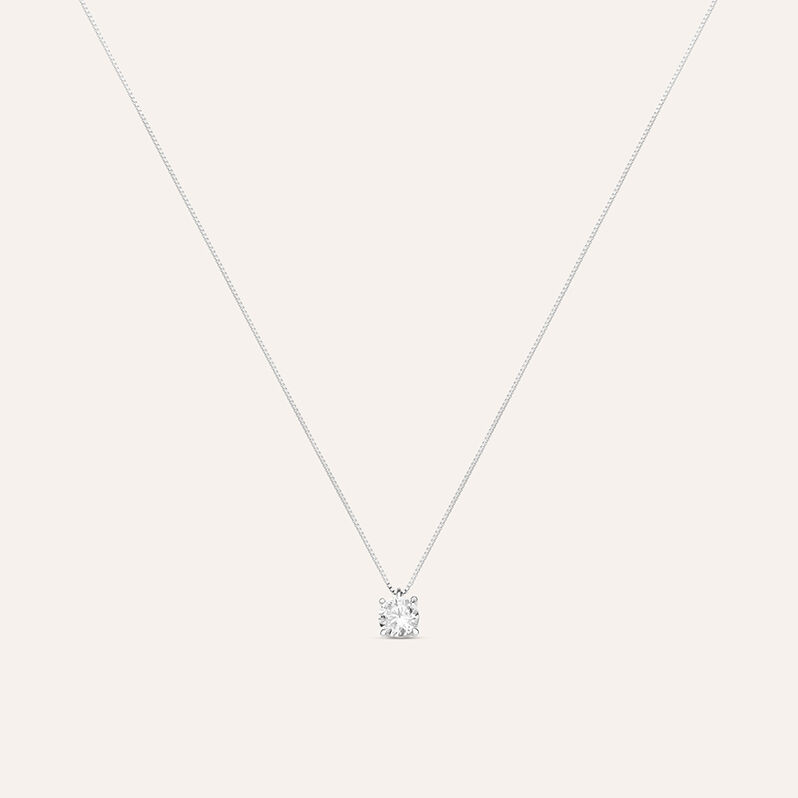 Collana Punto Luce Claire Oro Bianco Cubic Zirconia - Gioielli Donna | Stroili