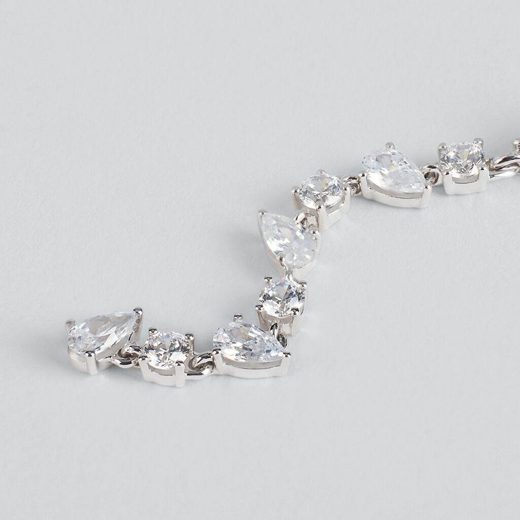 Orecchini Pendenti Claire Oro Bianco Cubic Zirconia