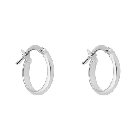 Orecchini A Cerchio Toujours Oro Bianco - Orecchini a Cerchio Donna | Stroili