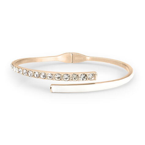 Bangle Lady Sweet Acciaio Rosa Cristallo - Bracciali Rigidi Donna | Stroili