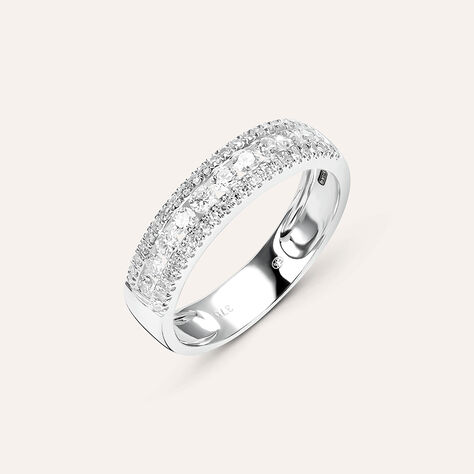 Anello Semi-eternity Sophia Oro Bianco Diamante - Anelli con Pietre Donna | Stroili