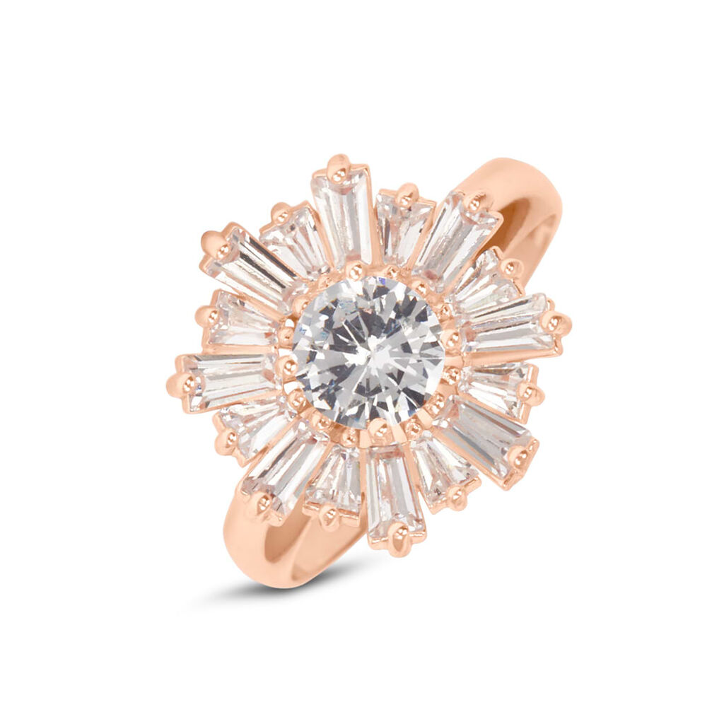 Anello Fantasia Romantic Shine Metallo Rosa Cristallo - Anelli con Pietre Donna | Stroili