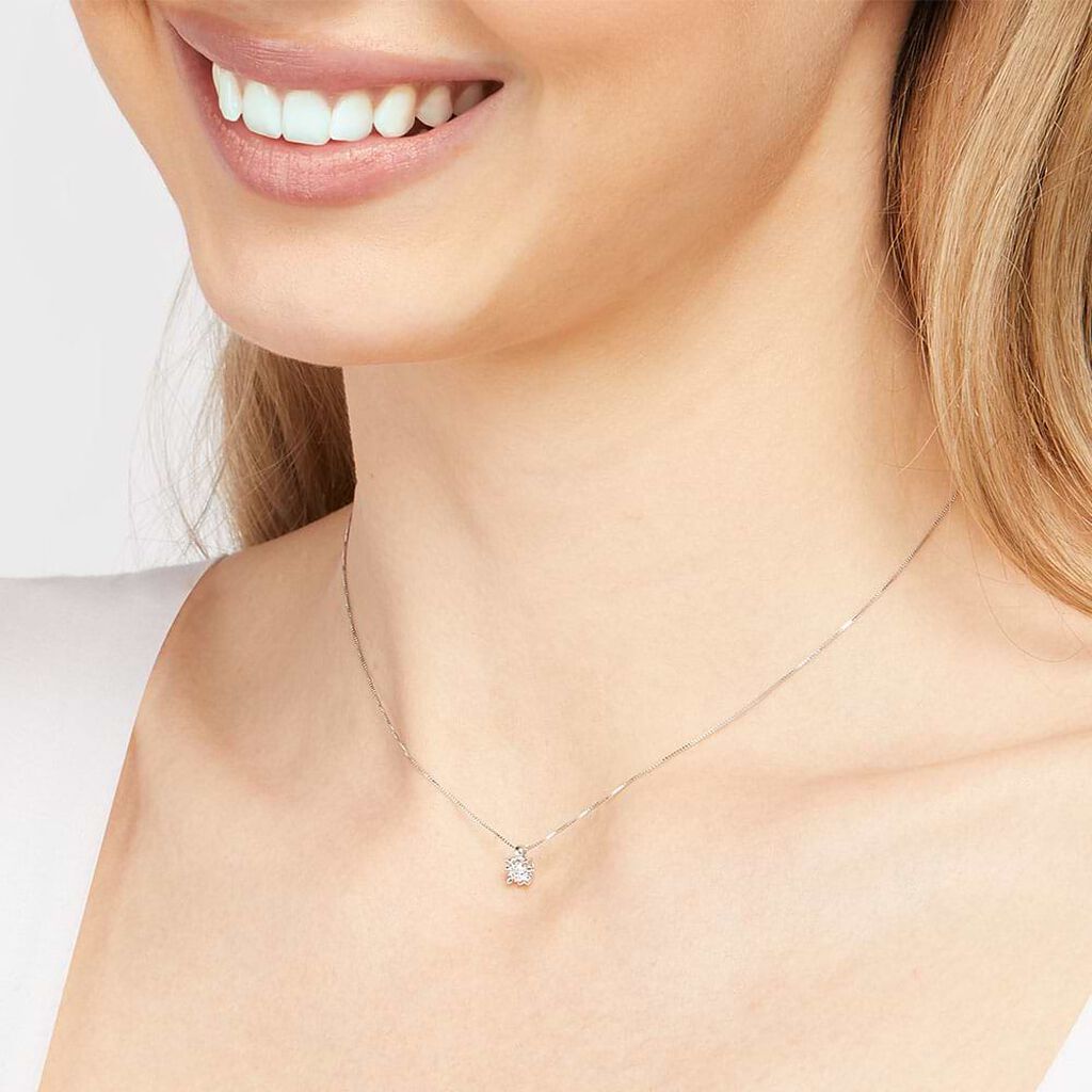 Collana Punto Luce Diamazing Oro Bianco Diamante - Collane Punto Luce Donna | Stroili