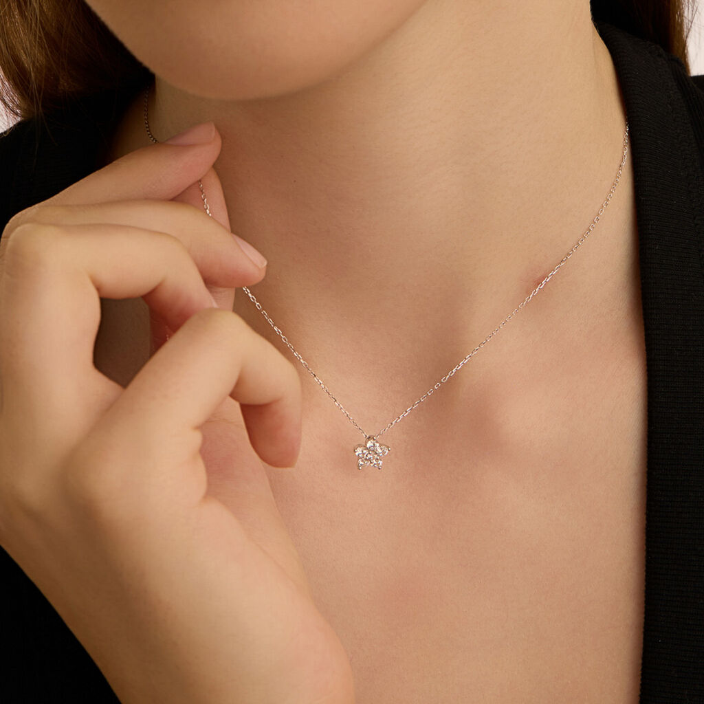 Collana Claire Oro Bianco Cubic Zirconia