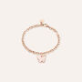 Bracciale Lady Sweet Acciaio Rosato Farfalla e Cristalli