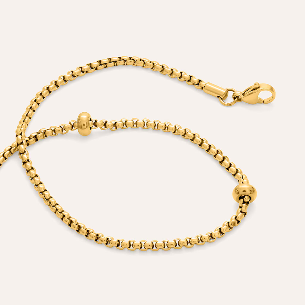 Catenina Essential Code Acciaio Dorato - Collane Catena Unisex | Stroili