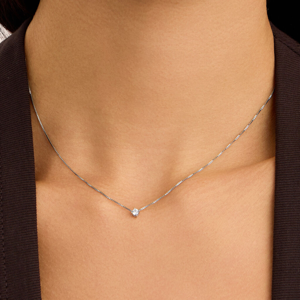 Collana Punto Luce Silver Elegance Argento Rodiato Cubic Zirconia - Collane Punto Luce Donna | Stroili