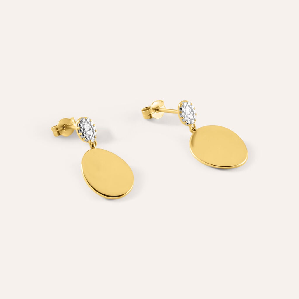Orecchini Lobo Sophia Oro Giallo Diamante