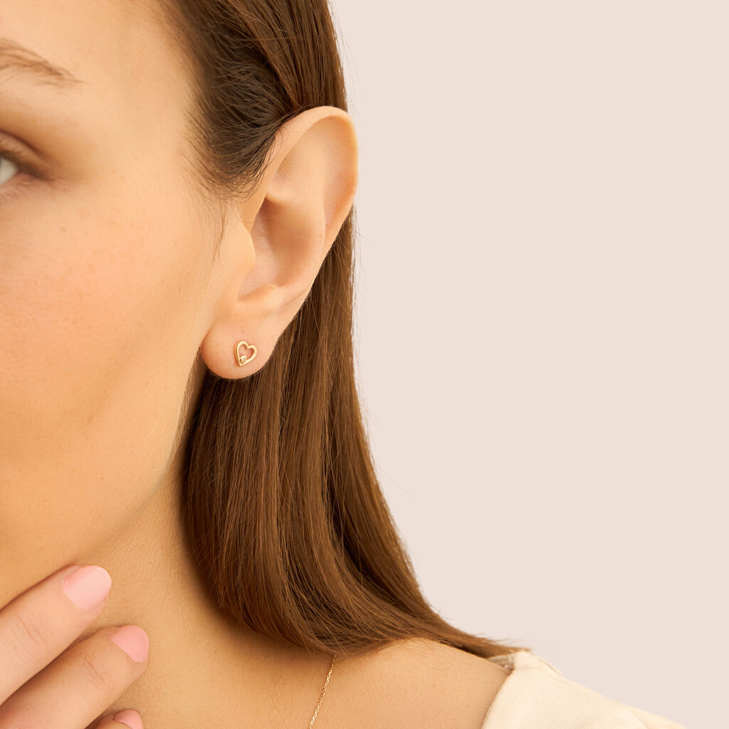 Orecchini Lobo Sophia Oro Giallo Diamante