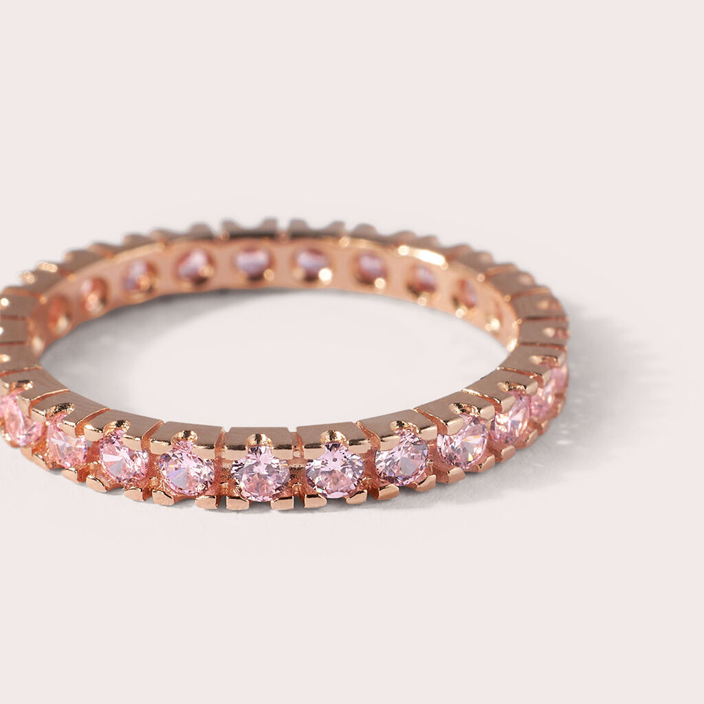 Anello Eternity Silver Rainbow Argento Rosa Cubic Zirconia - Anelli Eternity Donna | Stroili