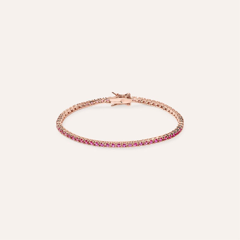 Bracciale Silver Rainbow Argento Rosato Cubic Zirconia - Bracciali Amicizia Donna | Stroili