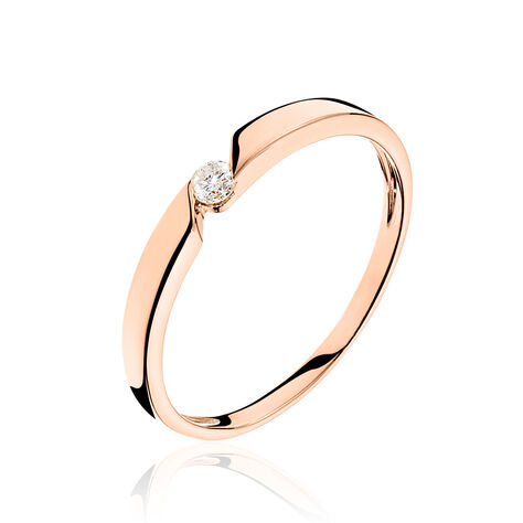 Anello Solitario Grace Oro Rosa Diamante - Anelli con Pietre Donna | Stroili