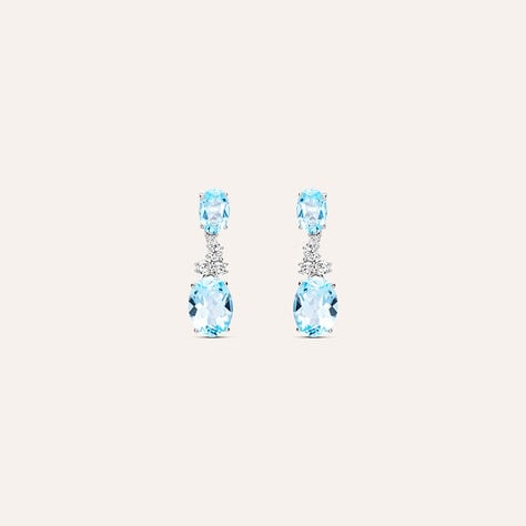 Orecchini Pendenti Amélie Oro Bianco Topazio Cubic Zirconia Cubic Zirconia - Orecchini Pendenti Donna | Stroili