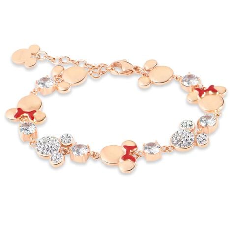 Bracciale Mickey Mouse & Friends Acciaio Rosa Cristallo - Bracciali Donna | Stroili
