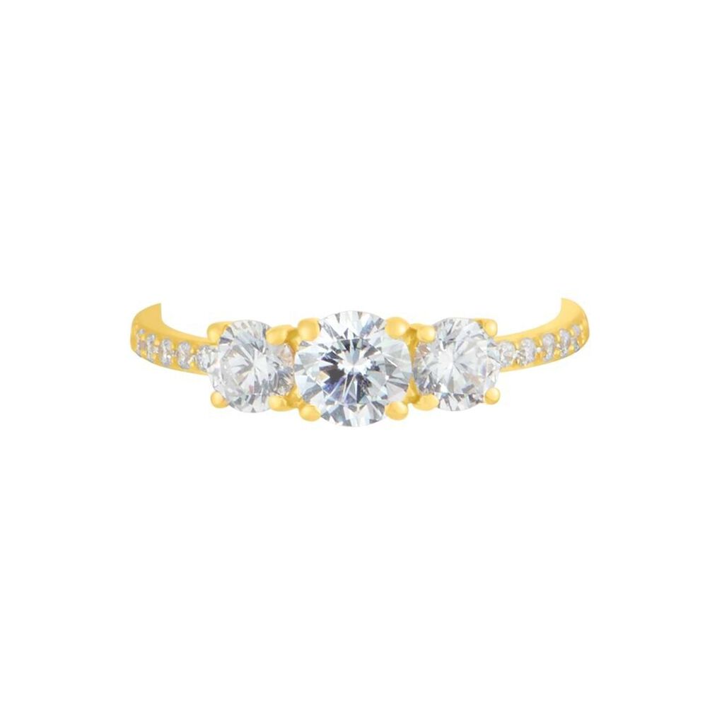 Anello Trilogy Claire Oro Giallo Cubic Zirconia - Anelli con Pietre Donna | Stroili