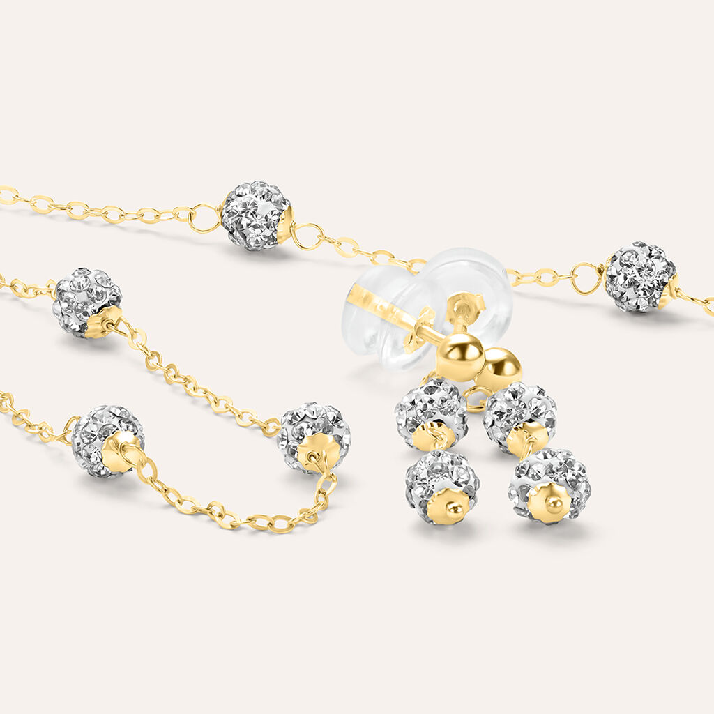 Orecchini Pendenti Christelle Oro Giallo Cristallo - Orecchini Pendenti Donna | Stroili
