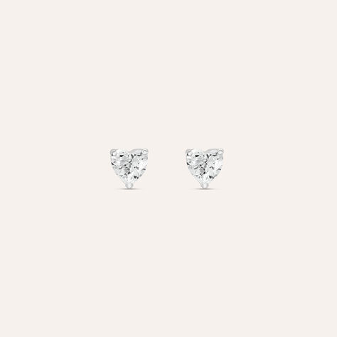 Orecchini Lobo Punto Luce Claire Oro Bianco Cubic Zirconia - Orecchini a Lobo Donna | Stroili