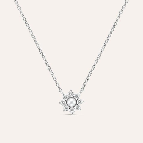 Collana Silver Pearls Argento Rodiato Perla sintetica Cubic Zirconia - Collane Donna | Stroili