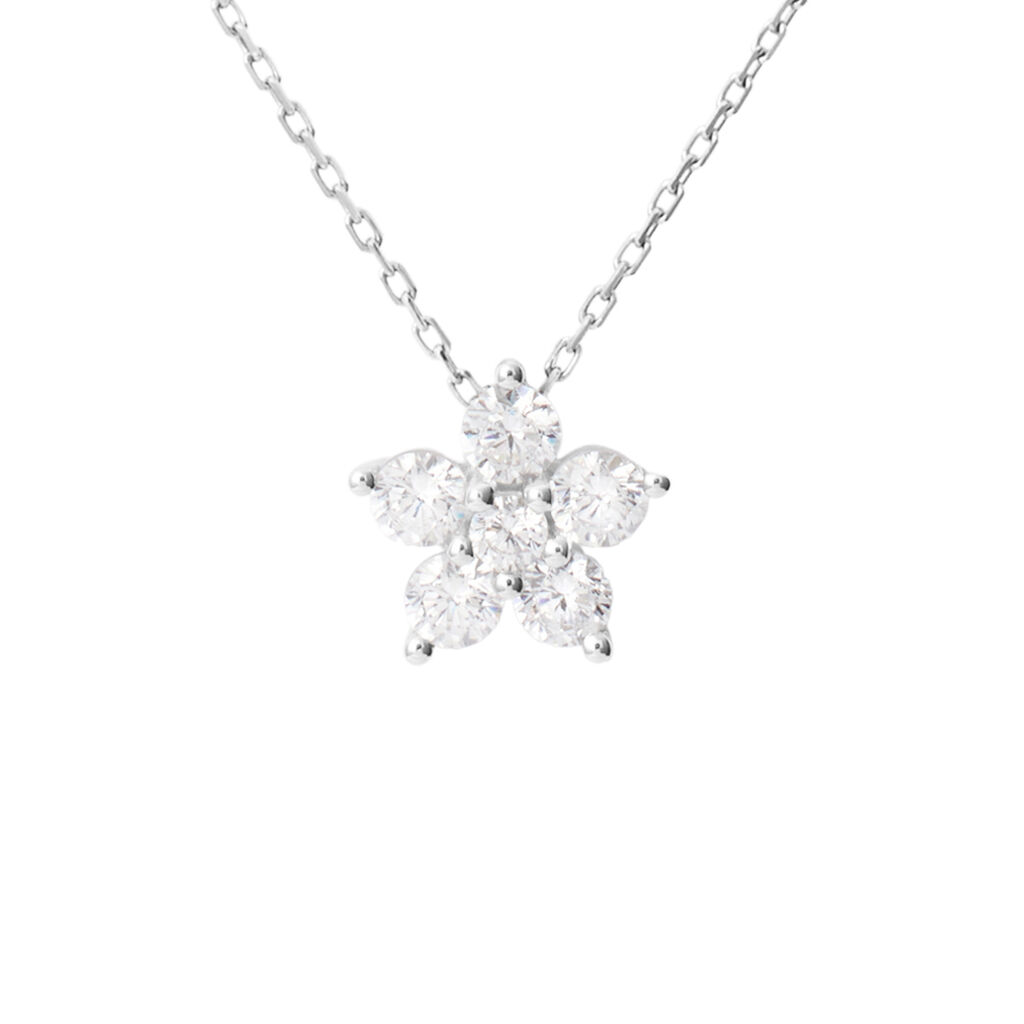 Collana Claire Oro Bianco Cubic Zirconia - Collane Donna | Stroili