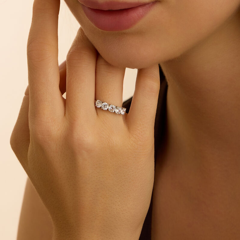 Anello Riviere Claire Oro Bianco Cubic Zirconia - Anelli Riviere Donna | Stroili