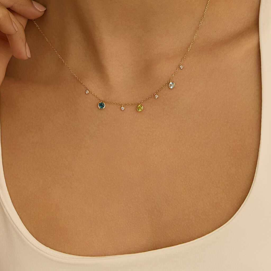 Collana Amélie Oro Giallo Topazio Cubic Zirconia - Collane Donna | Stroili