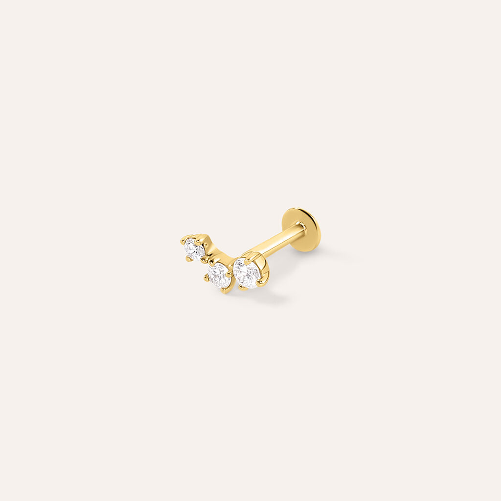 Piercing Orecchio Trilogy Diamade Glam Oro Giallo Diamante Lab-Grown