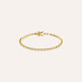 Bracciale Tennis Silver Glow Argento Dorato Cubic Zirconia