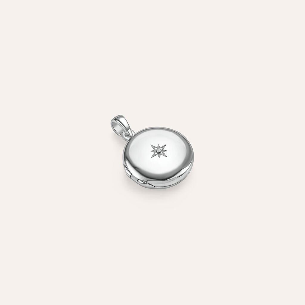 Pendente Portafoto Love Beats Argento Rodiato Cubic Zirconia - Ciondoli Donna | Stroili