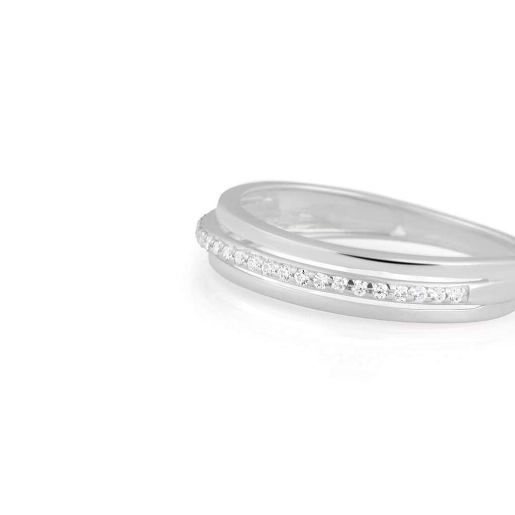 Anello Fascia Claire Oro Bianco Cubic Zirconia - Anelli con Pietre Donna | Stroili